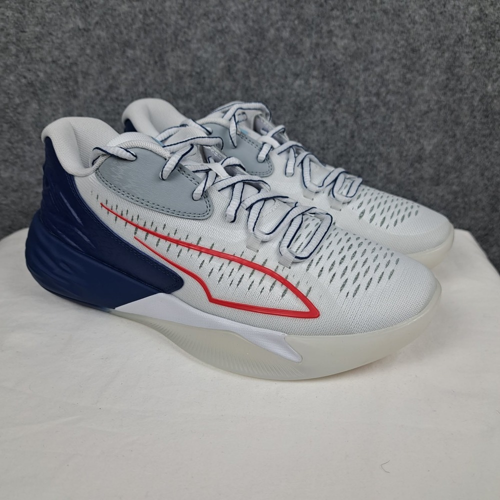 Puma Stewie 1 Four Time Women's Sz 7 Basketball Shoes White Blue 378259-01 NWOB